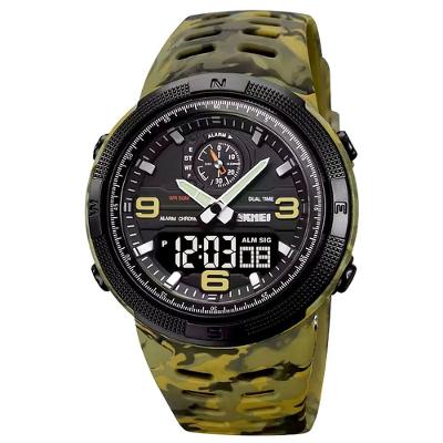 Relógio Digital Esportivo Masculino Display Duplo Multifuncional Impermeável Mescla