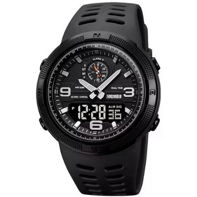 Relógio Digital Esportivo Masculino Display Duplo Multifuncional Impermeável Preto