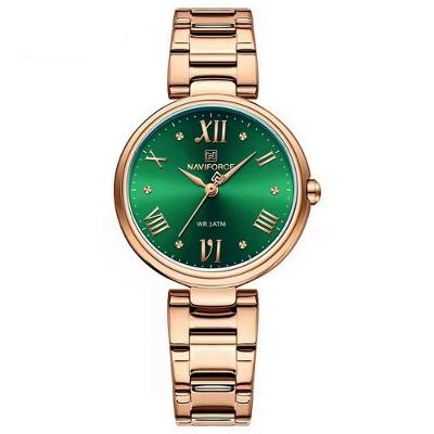 Relógio De Pulso De Aço Inoxidável Feminino Minimalista Criatvo Impermeavel Verde