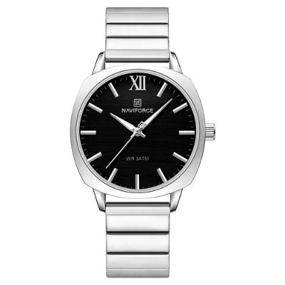 Relógio De Pulso Quartzo Em Aço Inoxidável Feminino Impermeavel Casual Preto