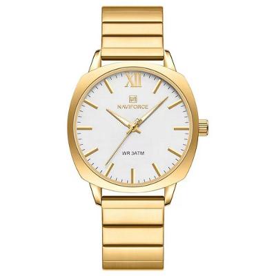 Relógio De Pulso Quartzo Em Aço Inoxidável Feminino Impermeavel Casual Dourado