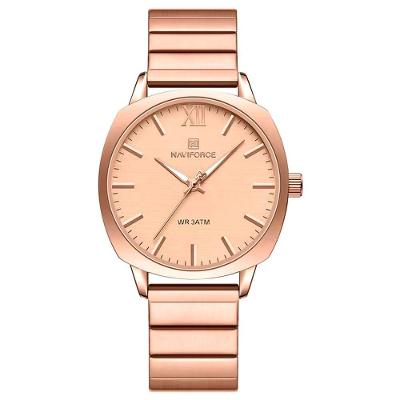 Relógio De Pulso Quartzo Em Aço Inoxidável Feminino Impermeavel Casual Rosa