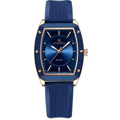 Relógio De Quartzo Para Mulheres Design Tonneau Esportivo Simples Azul