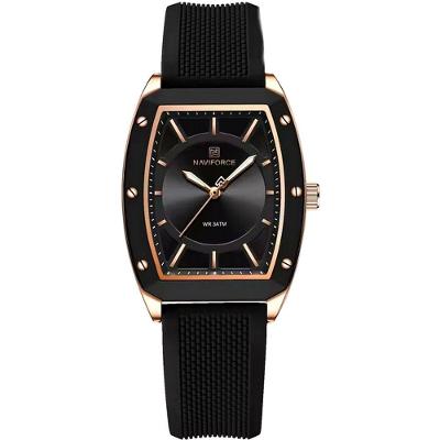 Relógio De Quartzo Para Mulheres Design Tonneau Esportivo Simples Preto Dourado