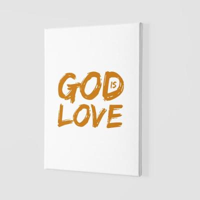 Quadro Placa Decorativa - Frase God Is Love (deus é Amor)