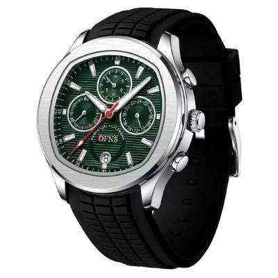 Relógio De Pulso De Quartzo Impermeável Masculino Casual Luminoso Preto Verde
