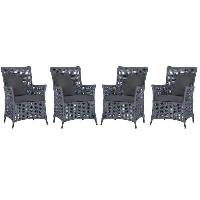 4 Poltronas Igapó Alumínio Pintura Marrom Corda Náutica E11 Prata