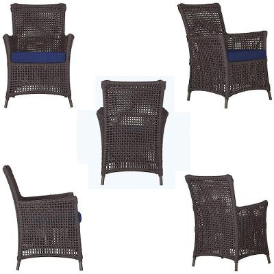 4 Poltronas Igapó Alumínio Pintura Marrom Corda Náutica E10 Marrom