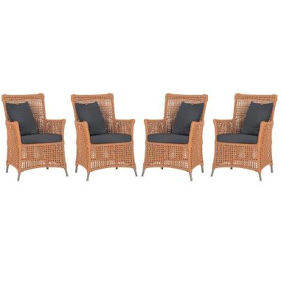 4 Poltronas Igapó Alumínio Pintura Fendi Corda Náutica E11 Terra Cota
