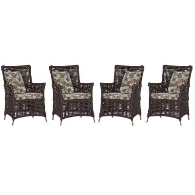 4 Poltronas Igapó Alumínio Pintura Fendi Corda Náutica E6 Marrom