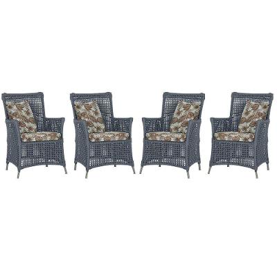 4 Poltronas Igapó Alumínio Pintura Fendi Corda Náutica E6 Prata