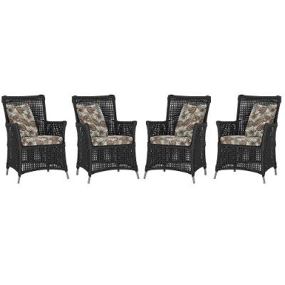 4 Poltronas Igapó Alumínio Pintura Fendi Corda Náutica E6 Preto