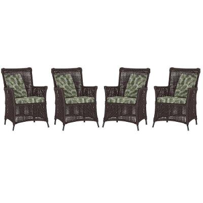 4 Poltronas Igapó Alumínio Pintura Preta Corda Náutica E5 Marrom