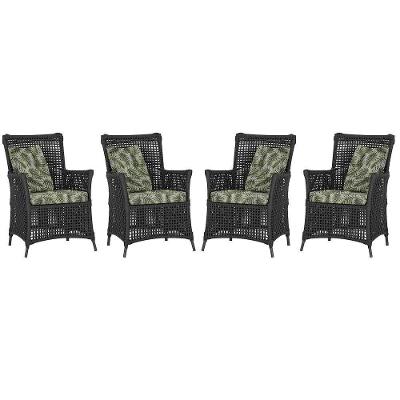 4 Poltronas Igapó Alumínio Pintura Preta Corda Náutica E5 Preto