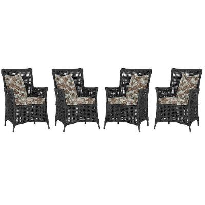 4 Poltronas Igapó Alumínio Micro Pintura Preta Corda Náutica Preto