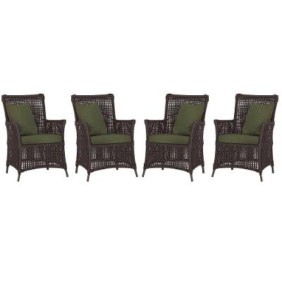 4 Poltronas Igapó Alumínio Pintura Marrom Corda Náutica E13 Marrom