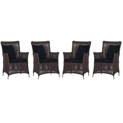 4 Poltronas Igapó Alumínio Pintura Fendi Corda Náutica E12 Marrom
