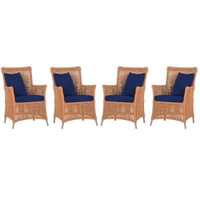 4 Poltronas Igapó Alumínio Pintura Fendi Corda Náutica E10 Terra Cota