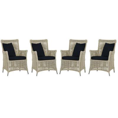 4 Poltronas Igapó Alumínio Pintura Fendi Corda Náutica E12 Rami