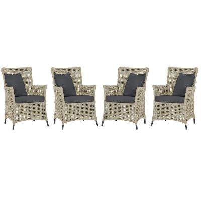 4 Poltronas Igapó Alumínio Pintura Preta Corda Náutica E11 Rami