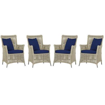 4 Poltronas Igapó Alumínio Pintura Fendi Corda Náutica E10 Rami
