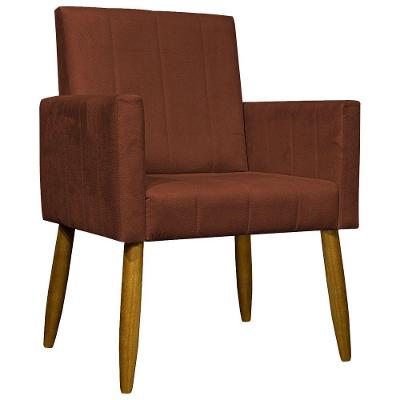 Poltrona Decorativa Mari - Terracota Suede