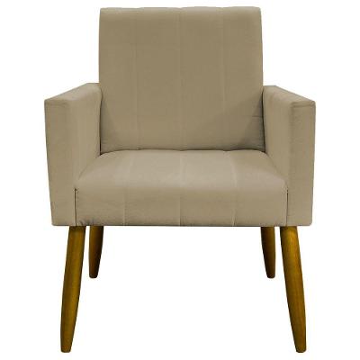Poltrona Decorativa Mari - Nude Suede