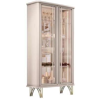 Cristaleira De Jantar Bar Adega Led 02 Portas Síria B01 Off White