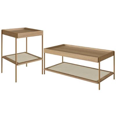 Conjunto Mesa De Centro E Mesa Lateral Para Sala Industrial Indy A03 Hanover Dourado
