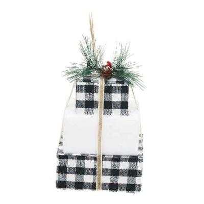 Enfeite Para Pendurar Presentes Xadrez/preto/branco Ref.1923348 Com 1 Unidade