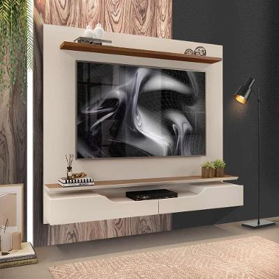 Painel Com 2 Portas Para Tv Até 60 Polegadas Off White Freijó Júpiter Jm Móveis