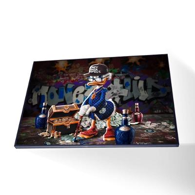 Quadro Tio Patinhas Canvas Sem Vidro Tamanho/moldura 20x30 Baixa Cor Preta
