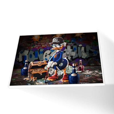 Quadro Tio Patinhas Canvas Sem Vidro Tamanho/moldura 20x30 Baixa Cor Branca