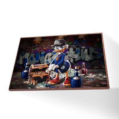 Quadro Tio Patinhas Canvas Sem Vidro Tamanho/moldura 20x30 Caixa Cor Madeira