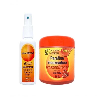 Kit Bronze Parafina Bronzeadora 180g E Oleo Bronzeador 120ml