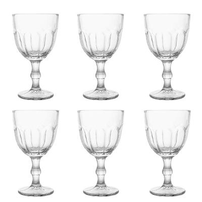 Conjunto De Taças De Vidro Para água 6 Peças 300 Ml Faces Transparente Lyor