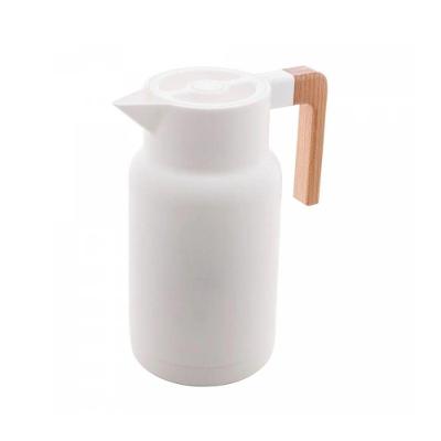 Garrafa Térmica Organic 1 L Em Plástico Branco Com Ampola De Vidro Lyor