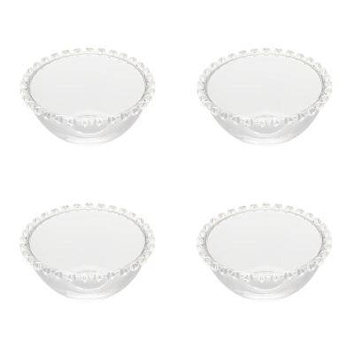 Conjunto De Cumbucas 04 Peças Em Cristal Coração Lyor