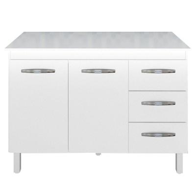 Balcão Com Tampo Bianca 120 Cm Branco Moblis