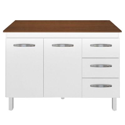 Balcão Com Tampo Bianca 120 Cm Branco Savana Moblis
