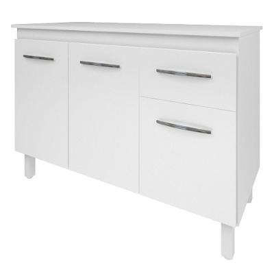 Balcão Com Tampo Anita 120 Cm Branco Moblis