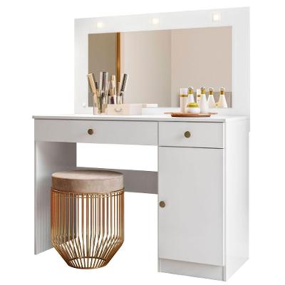 Penteadeira Camarim Bella Com Espelho E Led Branco Moval