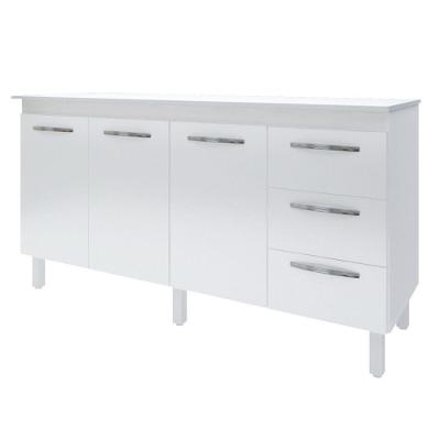 Balcão Com Tampo Diana 150 Cm Branco Moblis