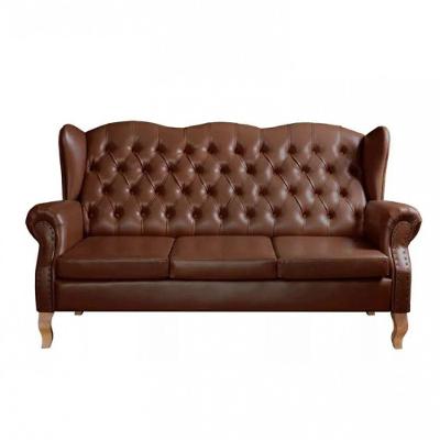 Sofá Imperador Chesterfield 3 Lugares Capitonê Retrô Vintage Café