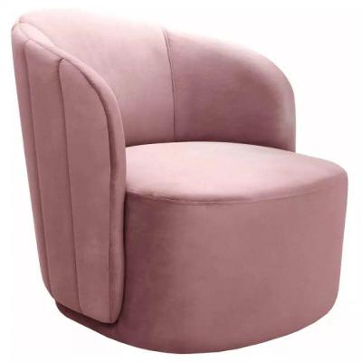 Poltrona Decorativa Stela Cadeira Redonda Concha Veludo Rose