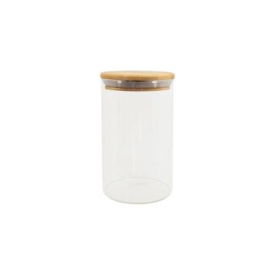Pote Hermético Com Tampa De Bambu Redondo 1100ml - Oikos