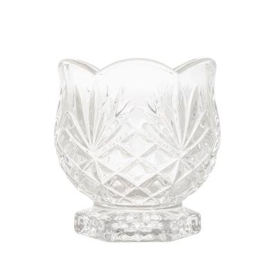 Porta Talher Vidro Cristal Para Chá Café Bandeja 7,8x8,4cm