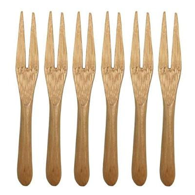 Conjunto De 6 Mini Garfos De Bambu - Oikos