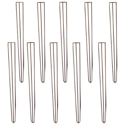 Kit 10 Pés De Metal 90 Cm Hairpin Legs Aparador E Mesa De Canto Bronze G41