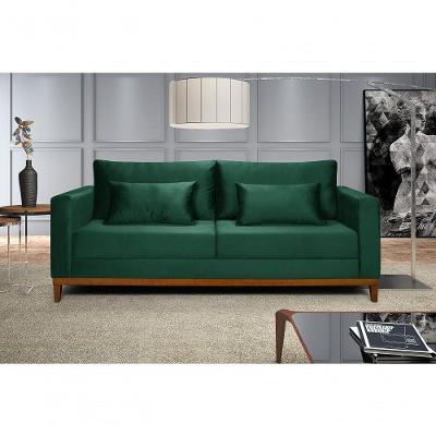 Sofá Bahamas 1,70 Veludo Living Fixo Império Veludo Verde 181
